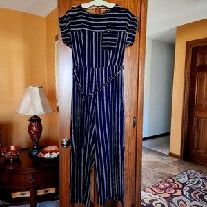 Crepe Belted Jumpsuit - Women's Size L  NWT
